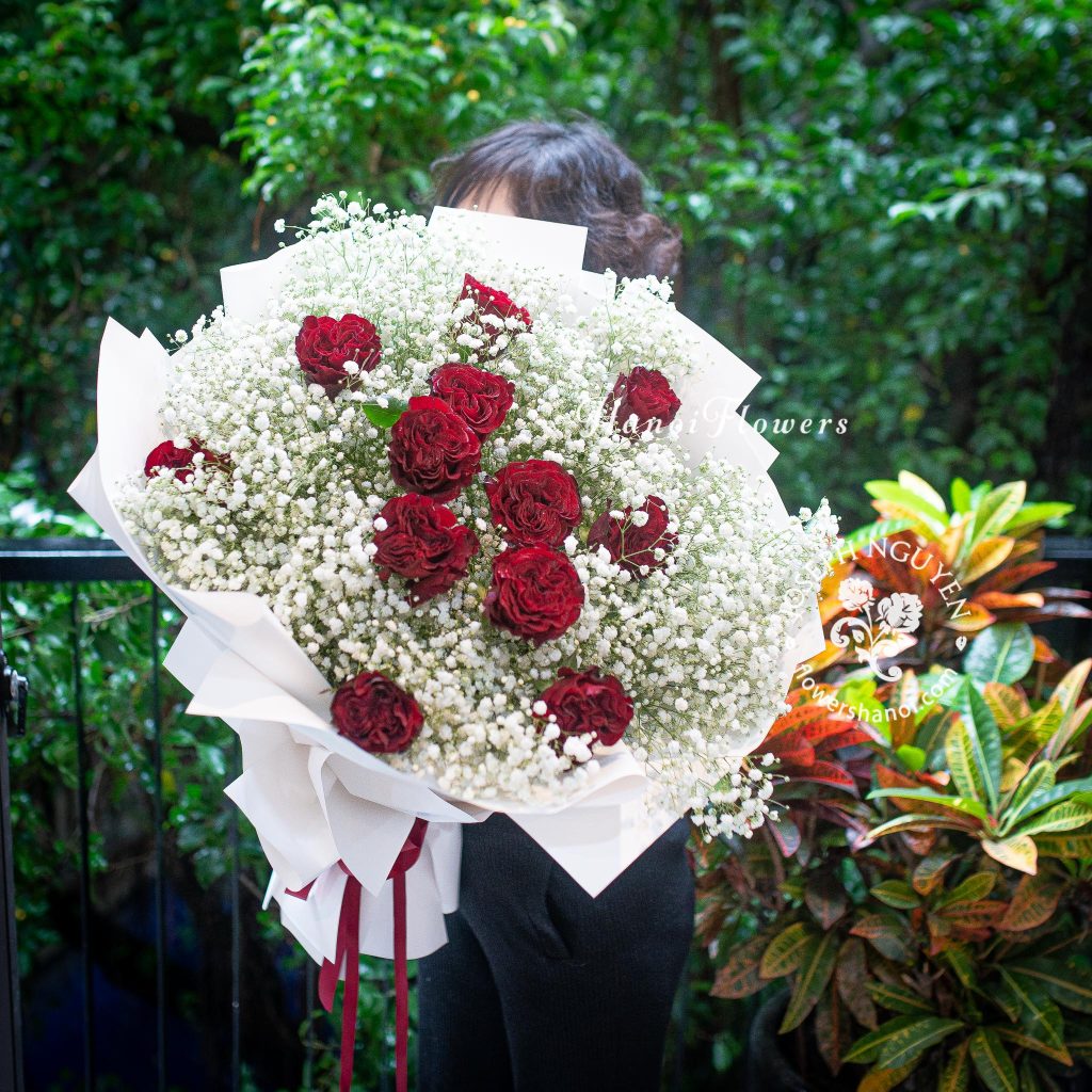 Mẫu hoa sinh nhật VIP Hoa Hà Nội cung cấp - Bó hồng tình yêu
