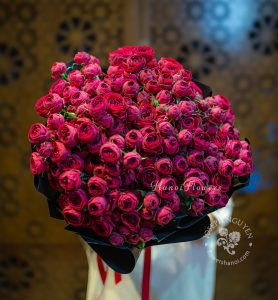 Bó hoa hồng chùm bloom đỏ